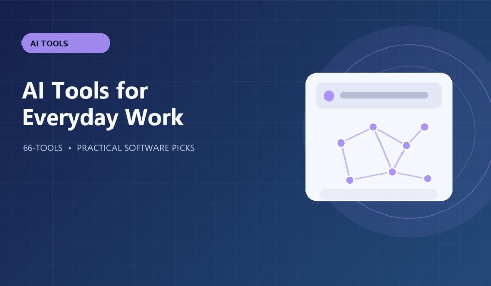 Illustrated AI network and productivity prompt interface.
