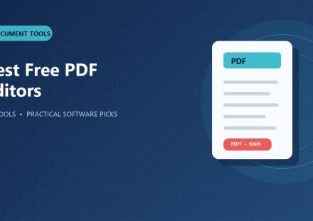 Illustrated PDF document with editing and signing controls.