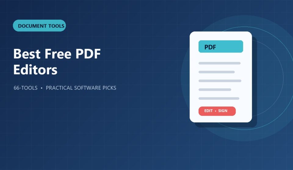 Illustrated PDF document with editing and signing controls.