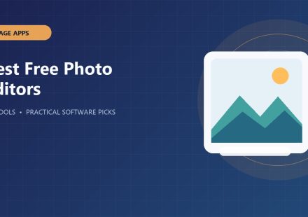 Illustrated landscape representing free photo editing tools.