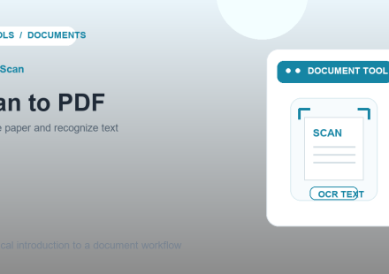 Original illustration: scanning a paper document into a searchable PDF