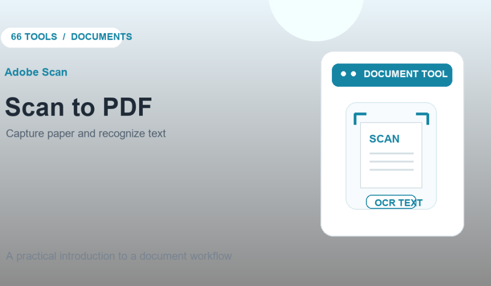Original illustration: scanning a paper document into a searchable PDF