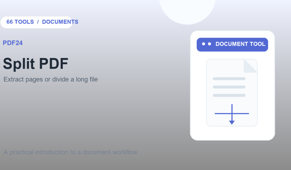 Original illustration: splitting a PDF into smaller page groups
