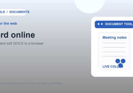 Original illustration: editing a Word document in a web browser