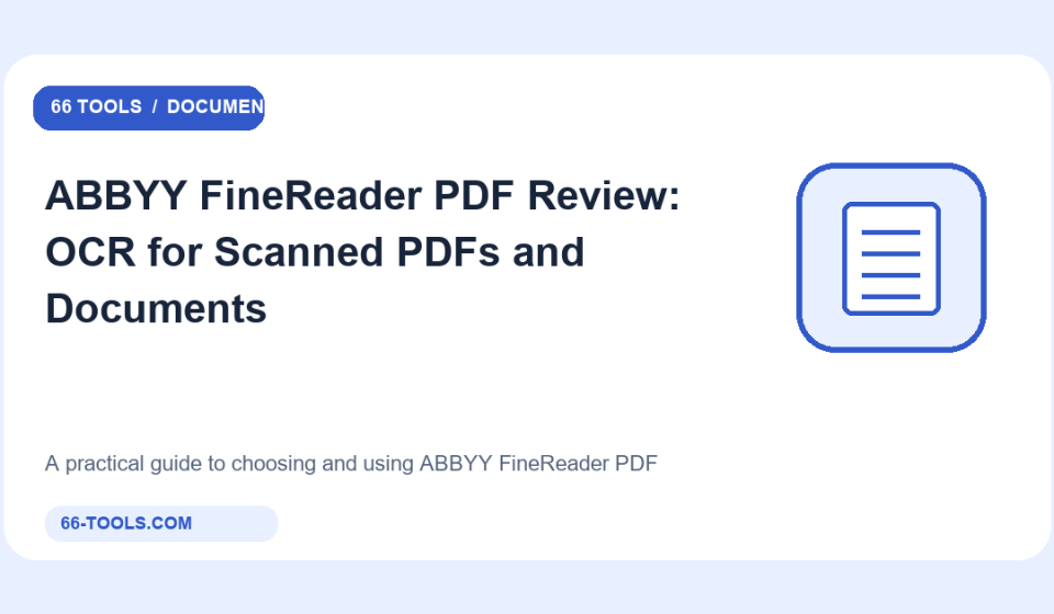 Original documents tools cover for ABBYY FineReader PDF