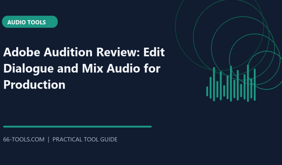 Adobe Audition Review: Edit Dialogue and Mix Audio for Production