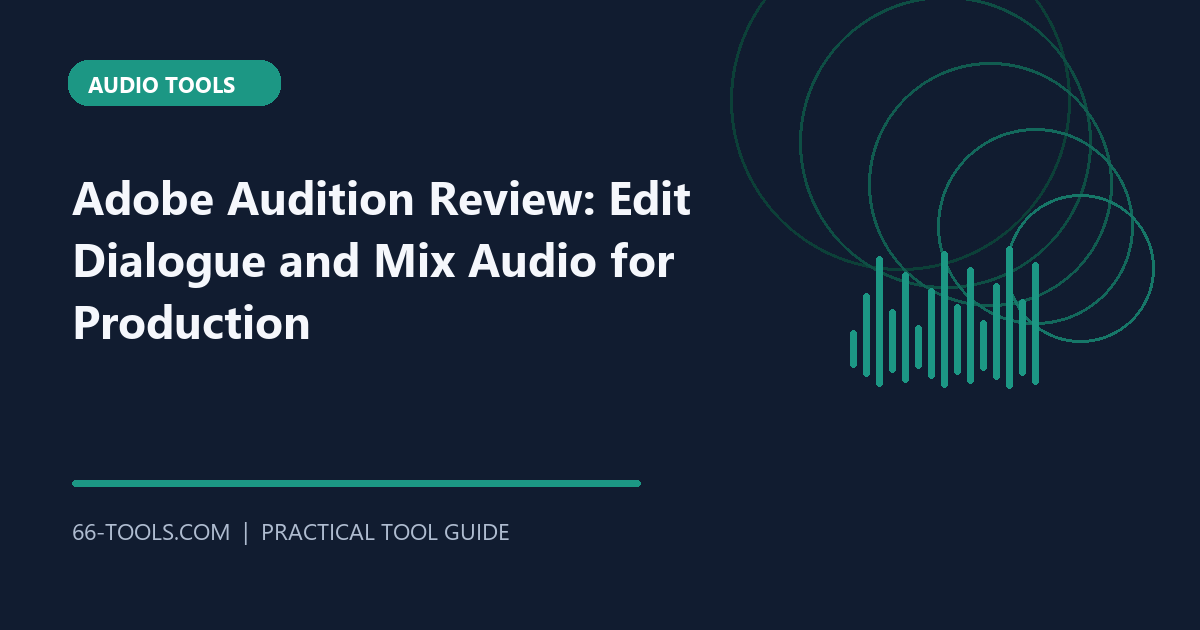 Recenzija Adobe Audition: Uređujte dijalog i miksajte zvuk za produkciju