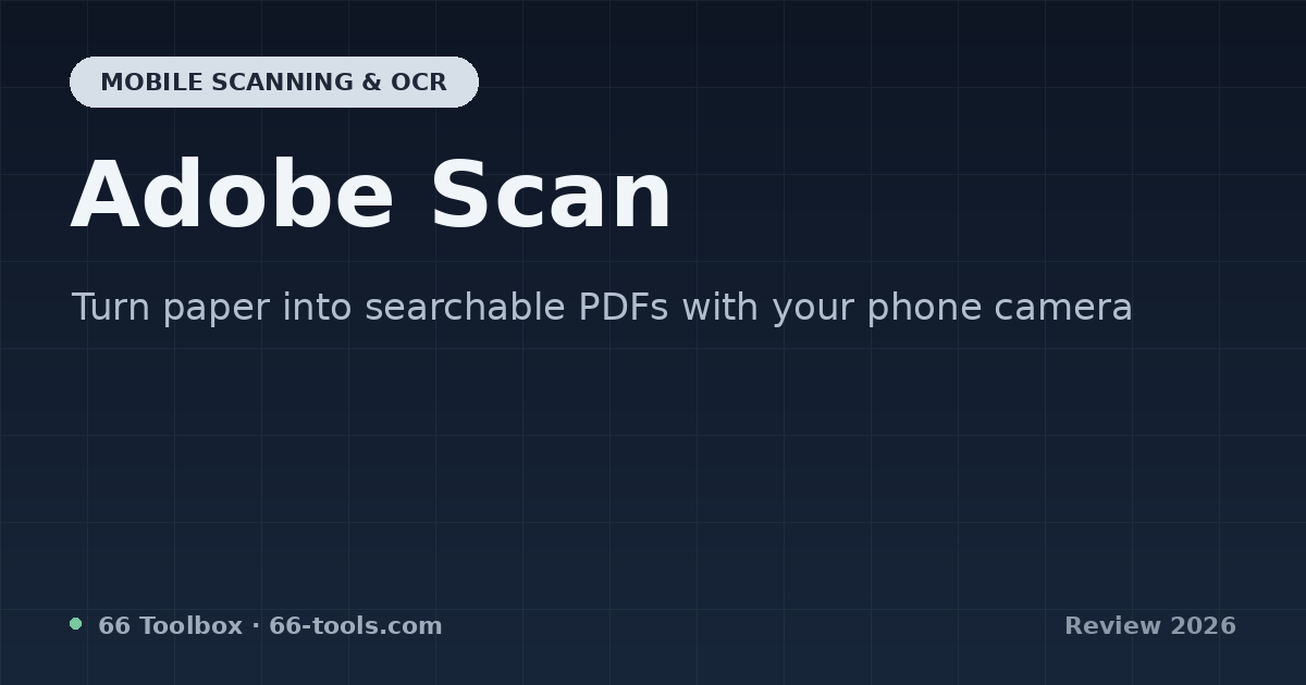 Adobe Scan anmeldelse: gør papir til søgbare PDF'er med dit telefonkamera