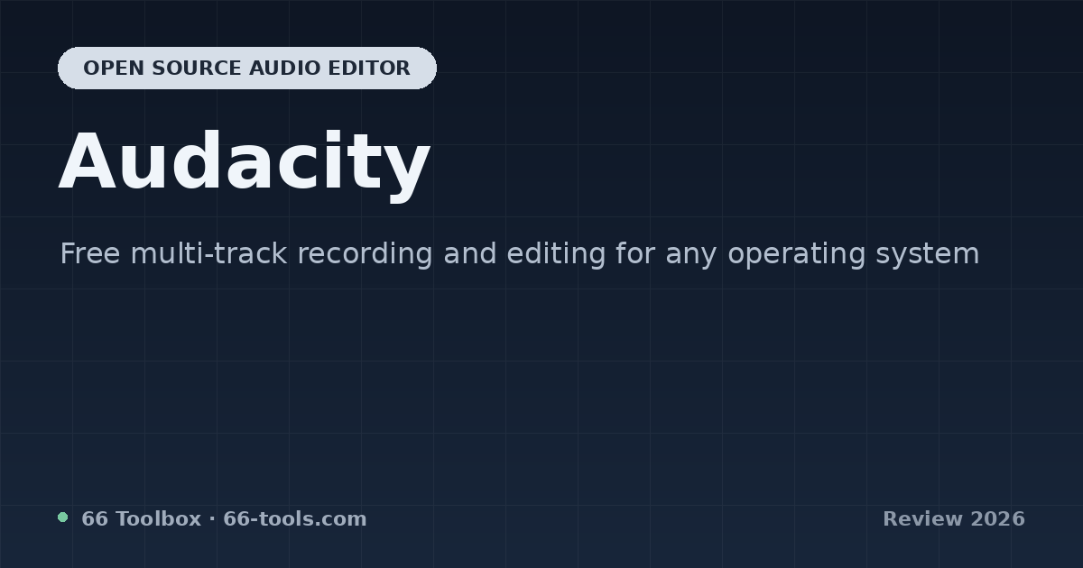 Audacity Kritik: gratis Multi-Track-Opnam an Editéierung fir all Betribssystem