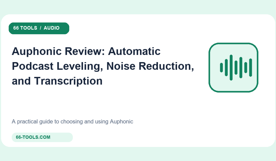 Original audio tools cover for Auphonic