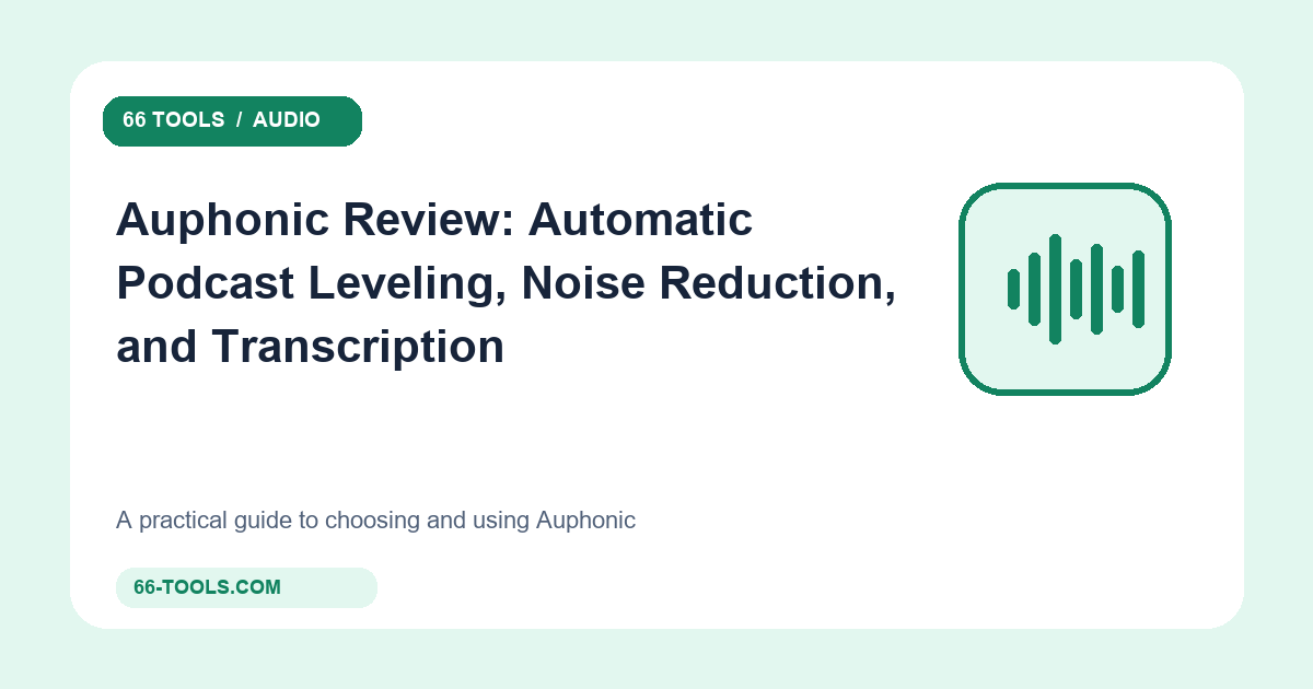 Auphonic apžvalga: automatinis podcast garsumo subalansavimas
