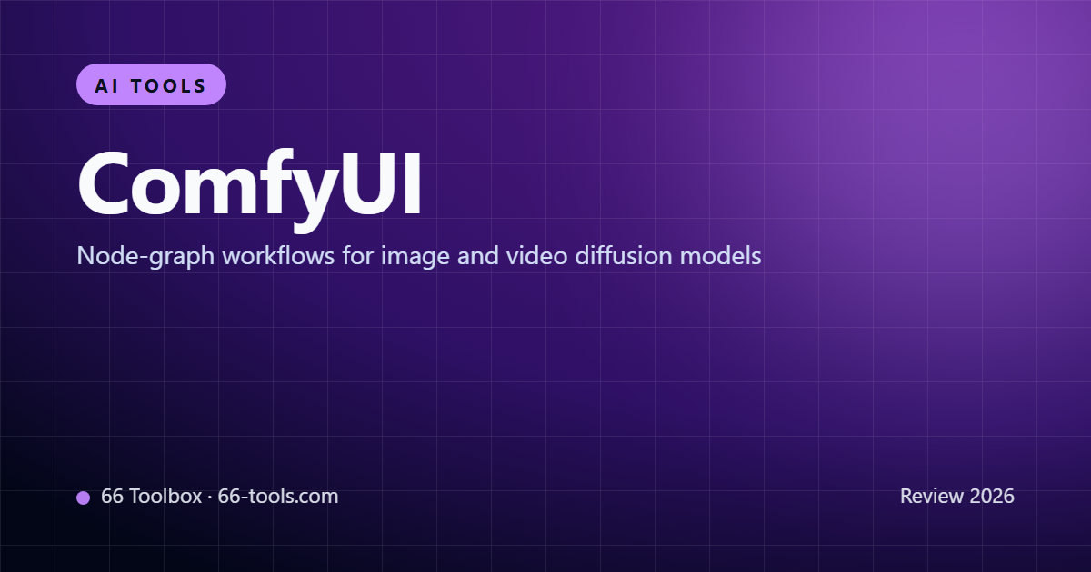 ComfyUI-anmeldelse: node-baserede AI-billed- og videopipelines