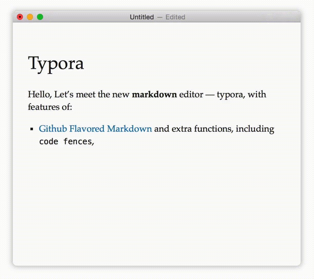 Typora Markdown-Editor mit live gerendertem Dokument und Gliederung
