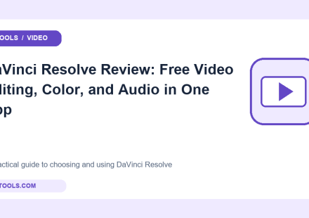 Original video tools cover for DaVinci Resolve