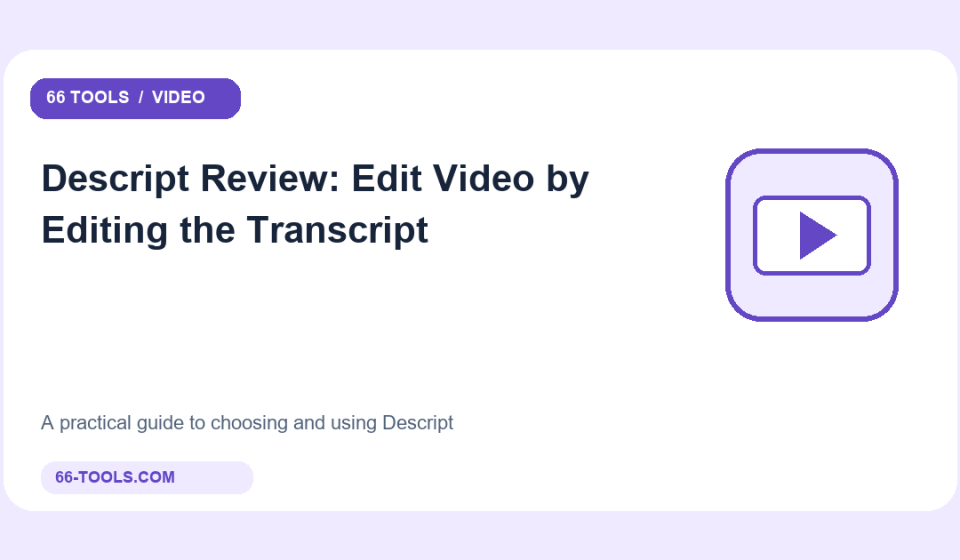 Original video tools cover for Descript