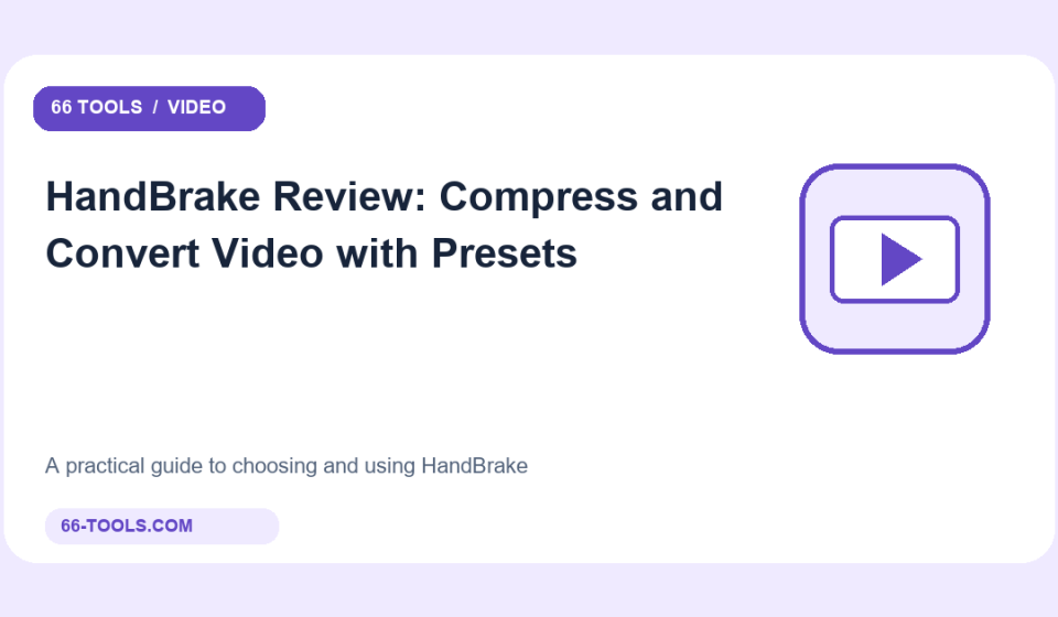Original video tools cover for HandBrake