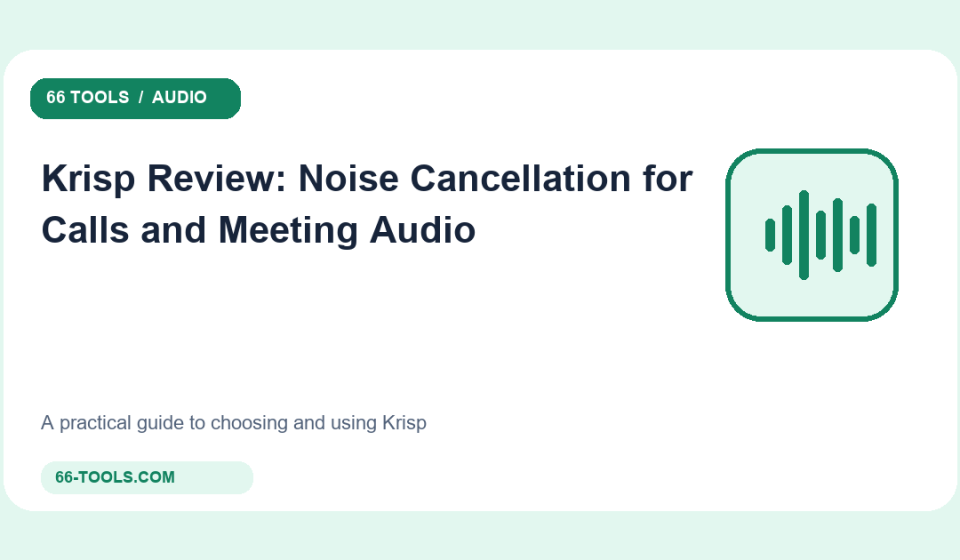 Original audio tools cover for Krisp