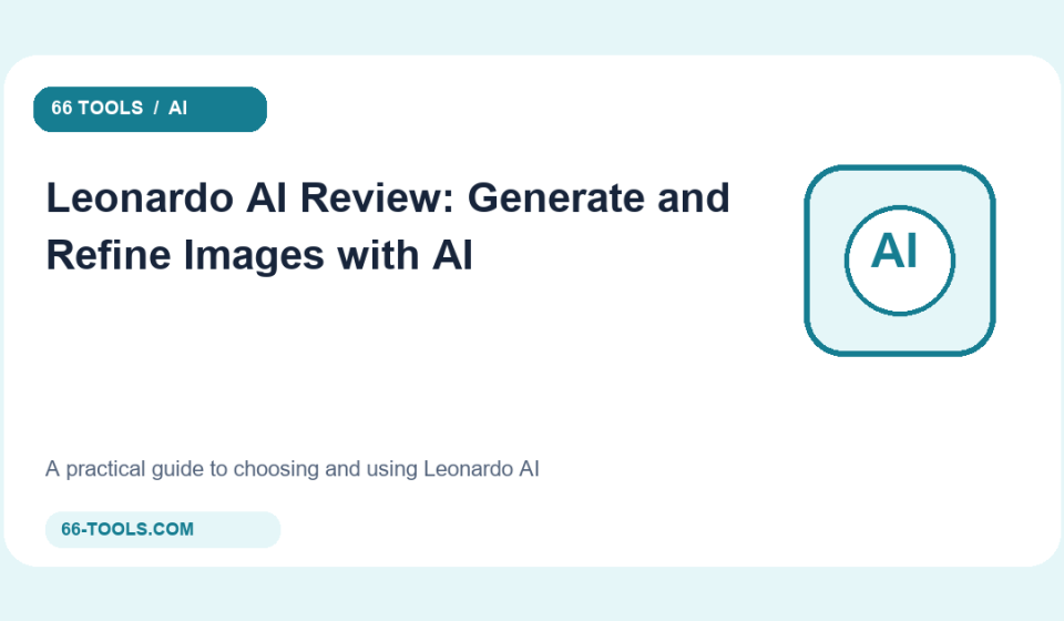 Original ai tools cover for Leonardo AI