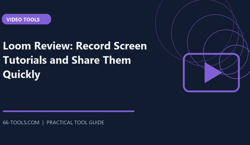 Loom Review: Record Screen Tutorials and Share Them Quickly