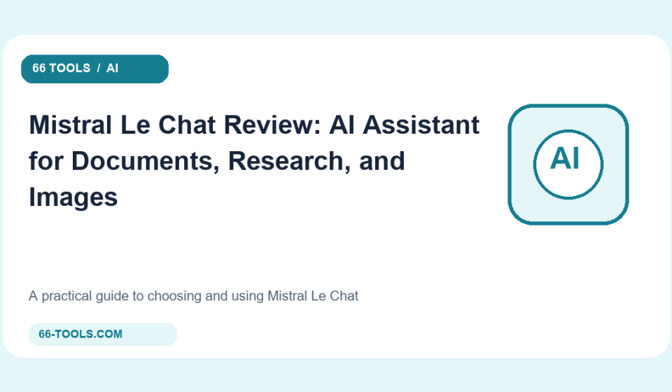 Original ai tools cover for Mistral Le Chat