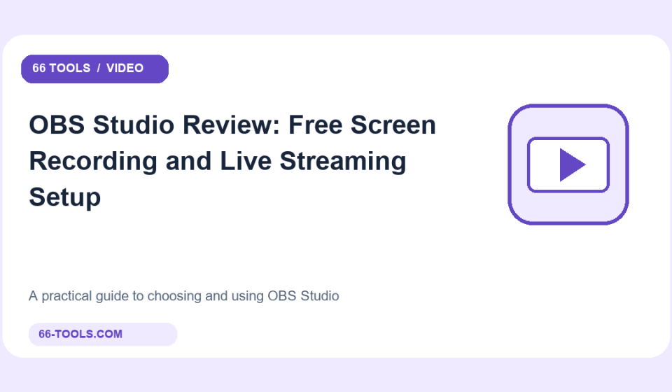 Original video tools cover for OBS Studio