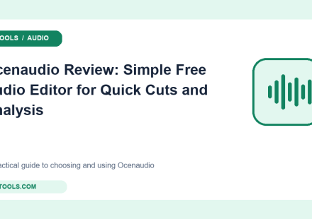 Original audio tools cover for Ocenaudio