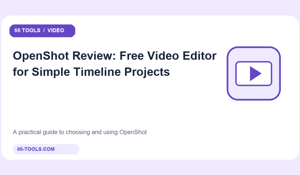 Original video tools cover for OpenShot