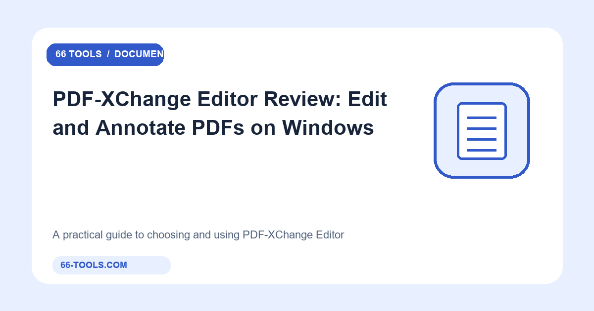 PDF-XChange Editor apžvalga: PDF redagavimas ir anotavimas Windows