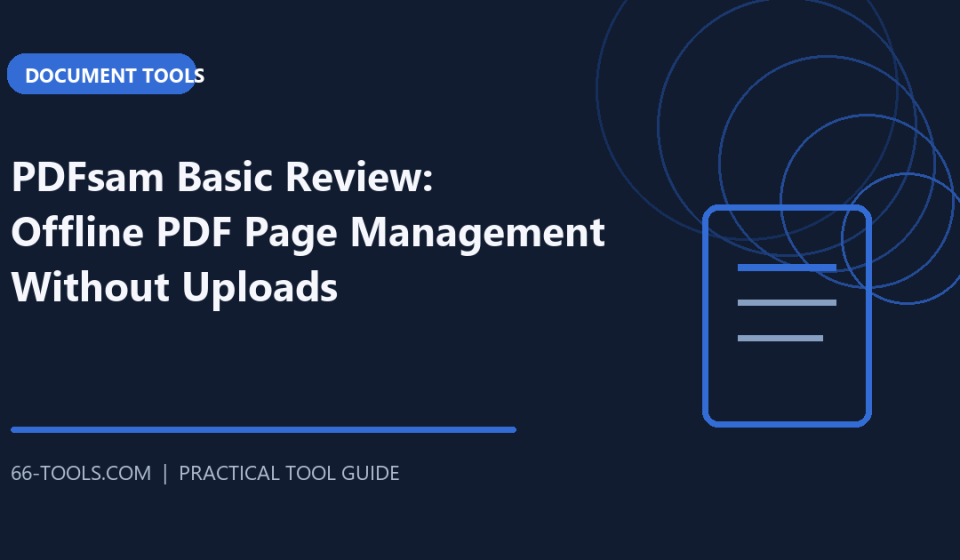 PDFsam Basic Review: Offline PDF Page Management Without Uploads