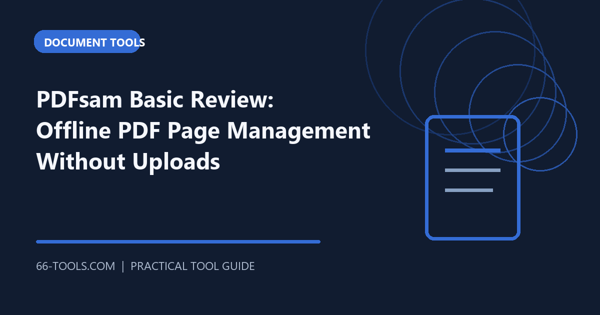 Recenzia PDFsam Basic: Offline správa stránok PDF bez nahrávania