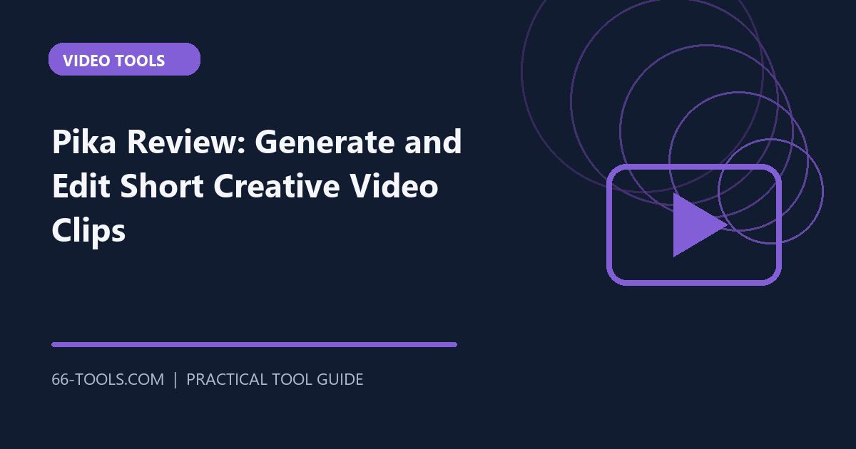 Pika Review: Generate and Edit Short Creative Video Clips