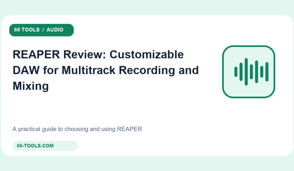 Original audio tools cover for REAPER