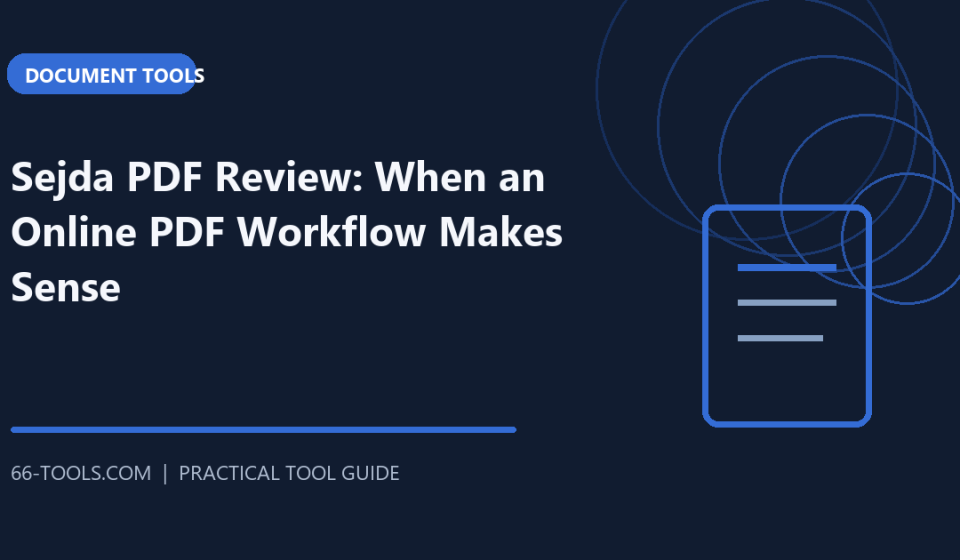 Sejda PDF Review: When an Online PDF Workflow Makes Sense