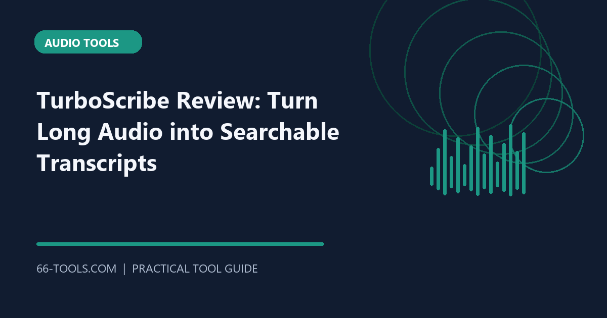 TurboScribe Review: Turn Long Audio into Searchable Transcripts