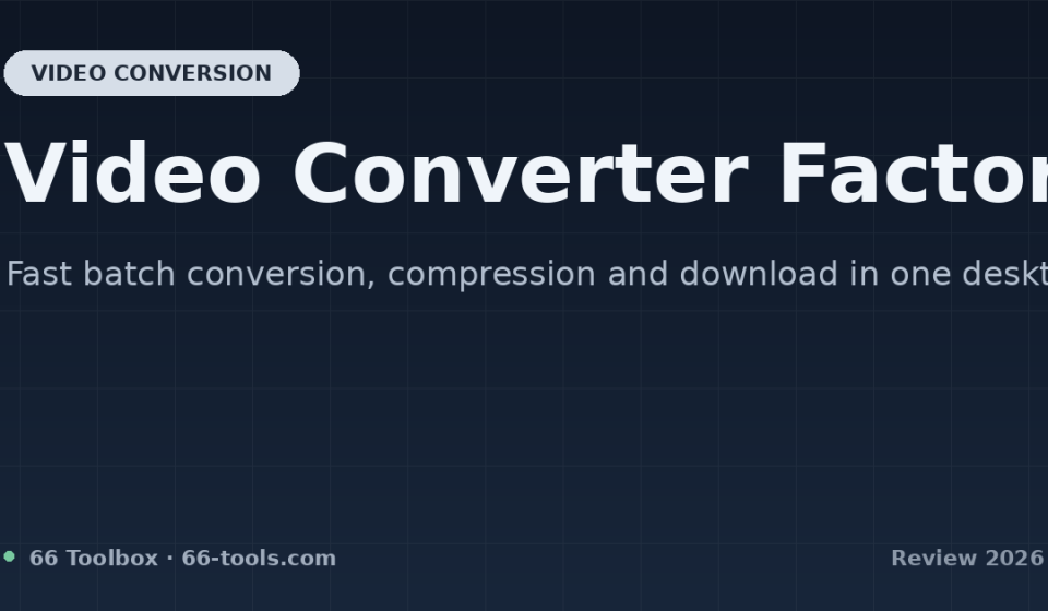 Video Converter Factory review: batch conversion, compression and download on Windows